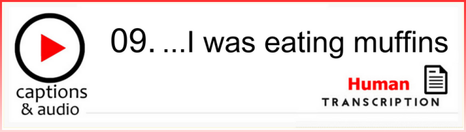 White button showing season 5 episode 09, with human transcription.