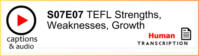White button showing season 7 episode 07, with human transcription.