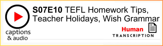 White button showing season 7 episode 10, with human transcription.