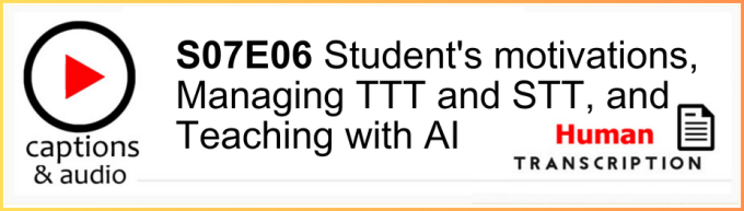 White button showing season 7 episode 06, with human transcription.