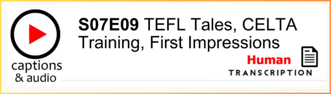 White button showing season 7 episode 09, with human transcription.
