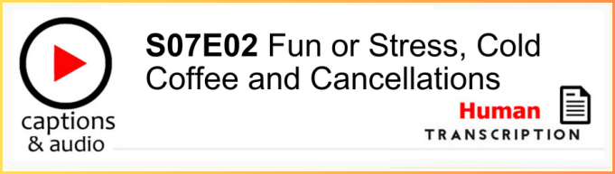 White button showing season 7 episode 02, with human transcription.
