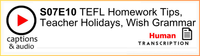 White button showing season 7 episode 10, with human transcription.