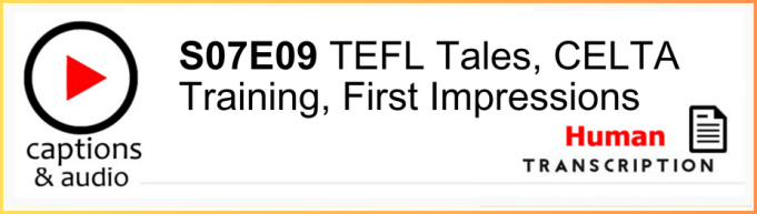 White button showing season 7 episode 09, with human transcription.